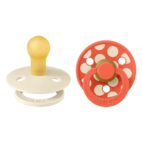 Suzetă rotundă din latex Bibs Polka Ivory & Tango (0-6 luni), 2 buc. cumpăra în Chișinau