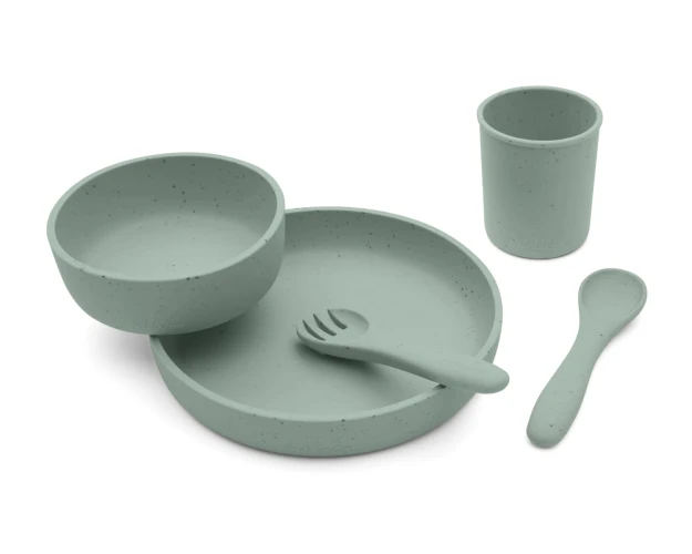 Set de masă cu 5 piese Kikkaboo Platinum Silicone Sage Mint cumpăra în Chișinau