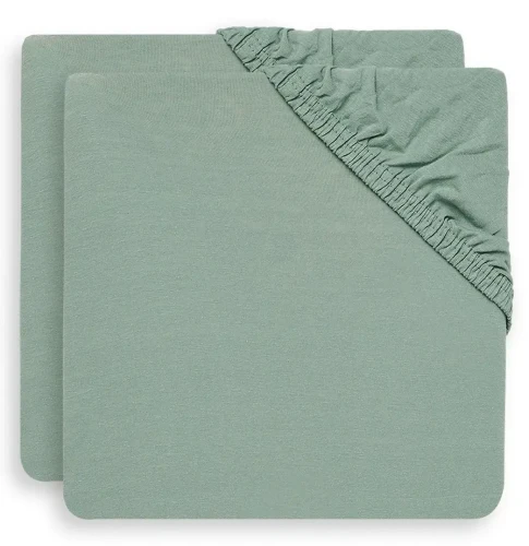 Простыня на резинке Jollein Jersey Ash Green, 120x60 см, 2 шт. купить в Кишиневе