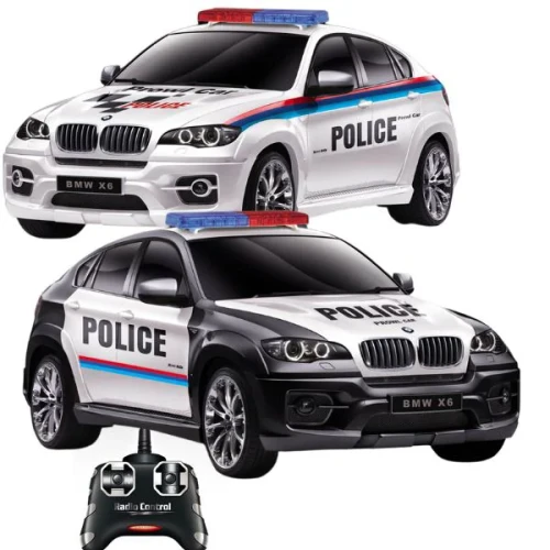 Mașină cu telecomandă RC Cars BMW X6 Mașină de poliție, scara 1:24, în sort. cumpăra în Chișinau