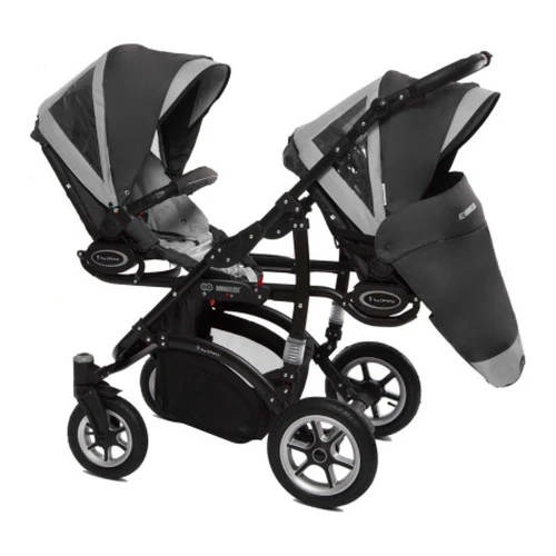 Коляска для двойни 2 в 1 BabyActive Twinni Silver купить в Кишиневе
