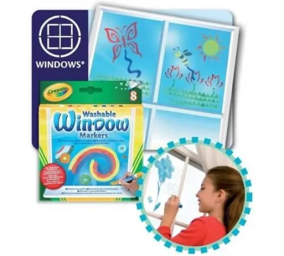 Моющиеся маркеры для окон Crayola, 8 шт. купить в Кишиневе