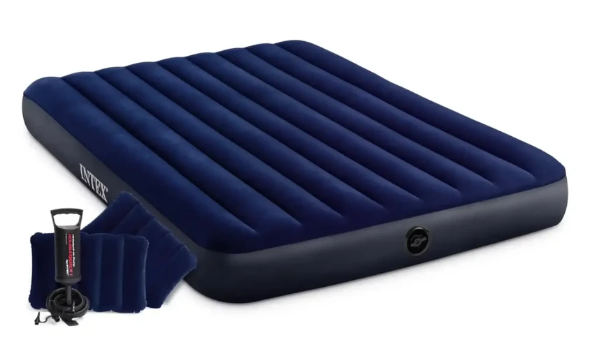 Saltea gonflabilă Intex Velur Queen Classic Downy cu perne și pompă de mână cumpăra în Chișinau