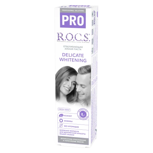 Зубная паста R.O.C.S. PRO Деликатное отбеливание Fresh mint (12 лет +) купить в Кишиневе