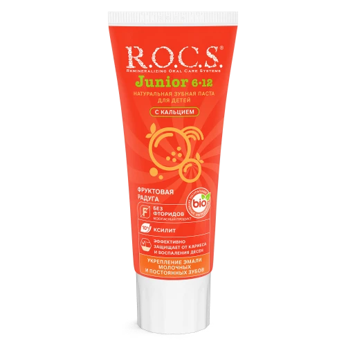 Зубная паста R.O.C.S. Junior Фруктовая радуга (6-12 года) купить в Кишиневе