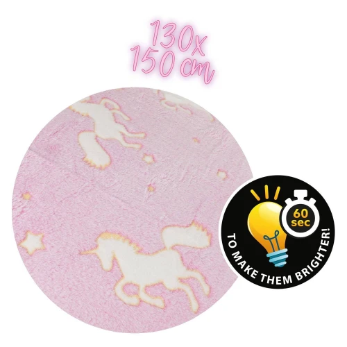 Одеяло Toi-Toys Glow Fun Unicorn, 130x150 см купить в Кишиневе
