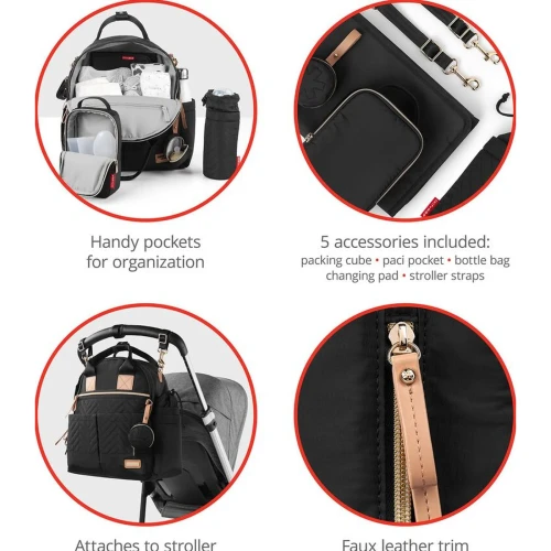 Geantă pentru mame Skip Hop 6 in 1 Black cumpăra în Chișinau
