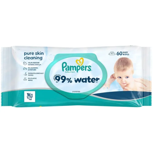 Влажные салфетки Pampers 99% Water, 12x60 шт. купить в Кишиневе
