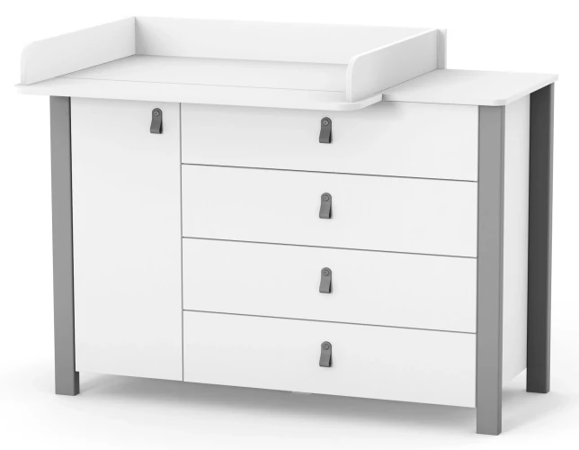 Комод Veres Monaco 1200 Бело-графитовый купить в Кишиневе
