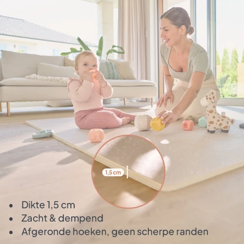 Детский коврик Lionelo Yoka Beige, 173×116x1.5 см, 6 шт. купить в Кишиневе