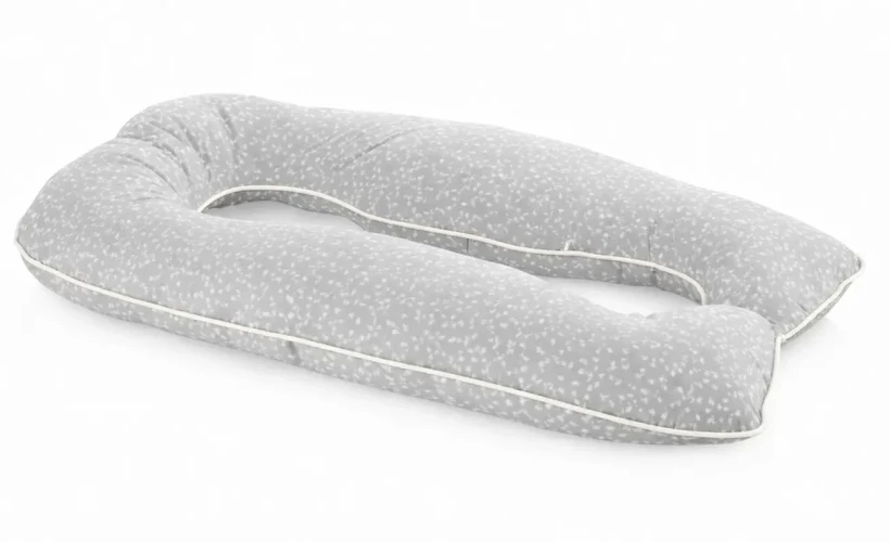 Pernă pentru gravide BabyJem forma-G Flowers Grey, 110 cm cumpăra în Chișinau