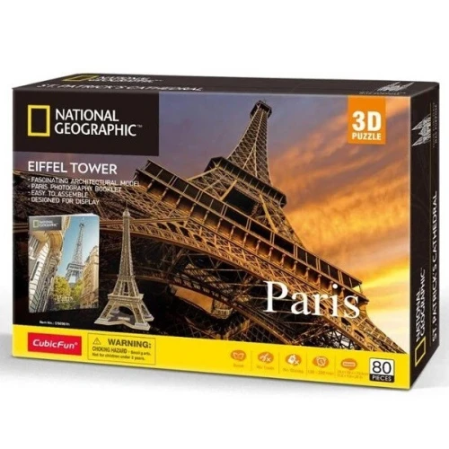 Puzzle 3D Cubic Fun Eiffel Tower, 80 elemente cumpăra în Chișinau