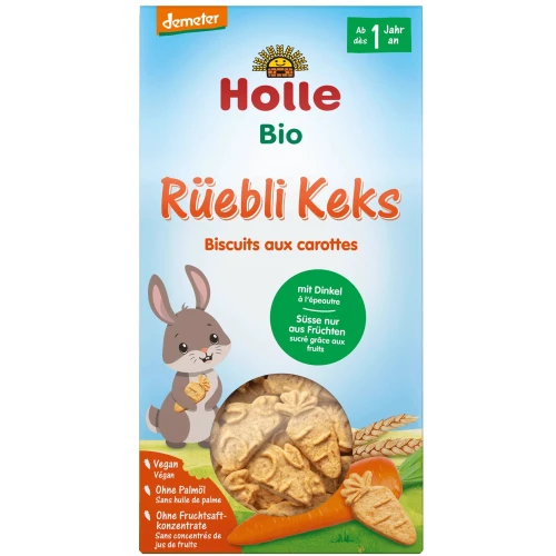 Печенье Holle из спельты с морковью (12 luni+), 125 гр купить в Кишиневе