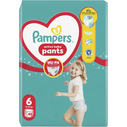 Scutece-chiloței Pampers Active Baby Pants 6 (13-19 kg), 42 buc. cumpăra în Chișinau