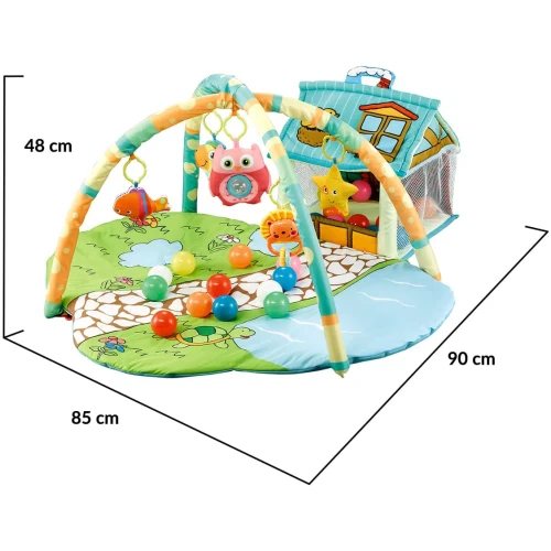 Covoraș pentru copii Moni Happy Farm Green, 90x85x48 cm cumpăra în Chișinau