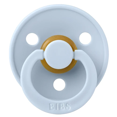 Пустышка круглая из латекса Bibs Colour White & Baby Blue (6-18 мес.), 2 шт. купить в Кишиневе