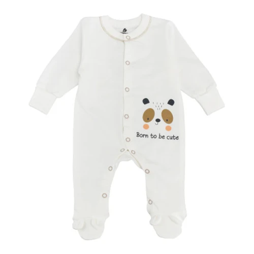 Комбинезон для малыша Minikin Happy Baby, молочный с пандой, р.62 купить в Кишиневе