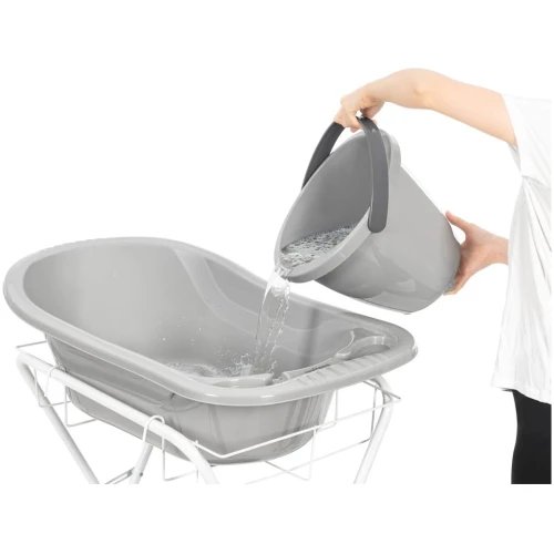Набор ванночки с подставкой BabyJem Soft Grey, 7 предмета купить в Кишиневе