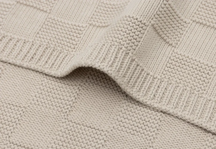 Păturică Jollein Box Knit GOTS Warm Sand, 100x150 cm cumpăra în Chișinau