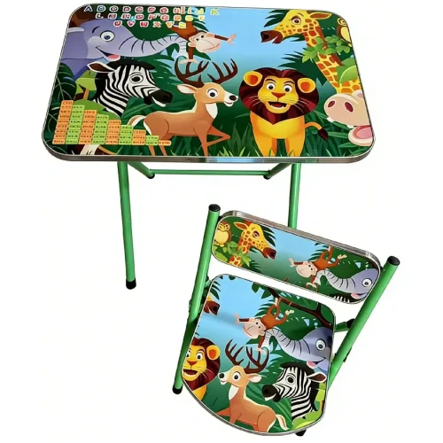Детский столик со стулом Riki Животные Разноцветный купить в Кишиневе