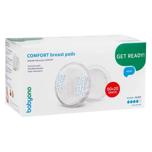 Прокладки для груди BabyOno Comfort, 50+20 шт. купить в Кишиневе