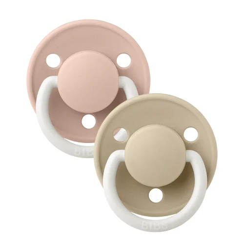 Suzetă rotundă din latex Bibs De Lux Glow Blush & Vanilla (0-6 luni), 2 buc. cumpăra în Chișinau