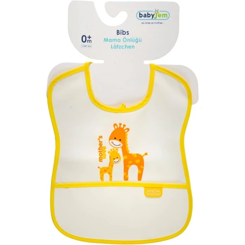 Полиэстеровый слюнявчик BabyJem Poly Small Yellow купить в Кишиневе