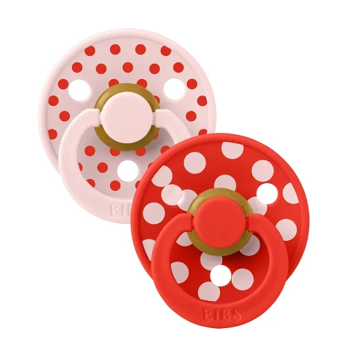 Круглые латексные соски Bibs Polka Blossom & Candy Apple (6-18 мес.), 2 шт. купить в Кишиневе