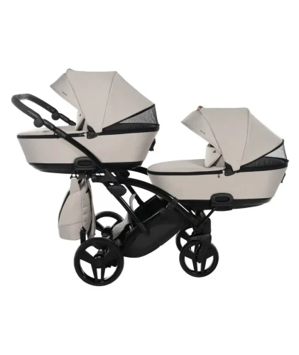 Cărucior pentru gemeni 2 în 1 Junama Space Duo Slim Ecco Beige cumpăra în Chișinau