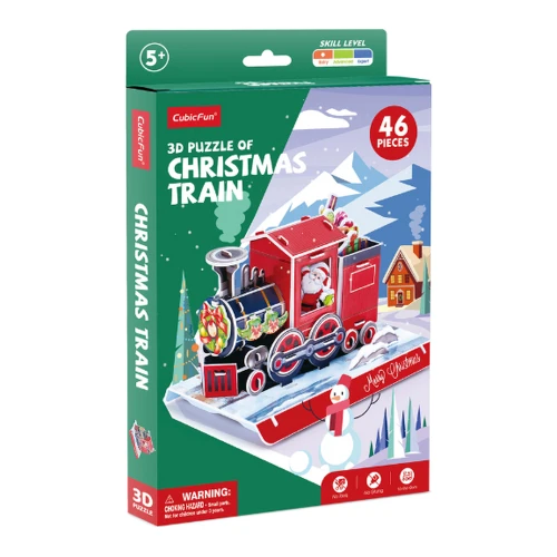 Puzzle 3D Cubic Fun Trenul de Crăciun, 46 elemente cumpăra în Chișinau