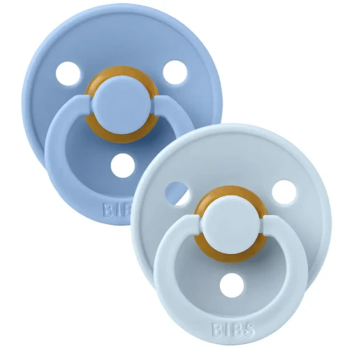 Suzetă rotundă din latex Bibs Colour Sky Blue & Baby Blue (0-6 luni), 2 buc. cumpăra în Chișinau