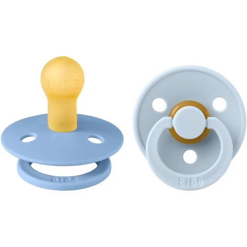 Suzetă rotundă din latex Bibs Colour Sky Blue & Baby Blue (0-6 luni), 2 buc. cumpăra în Chișinau