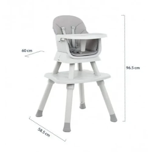 Scaun pentru hranire 6 in 1 KikkaBoo Eat N Play Grey cumpăra în Chișinau