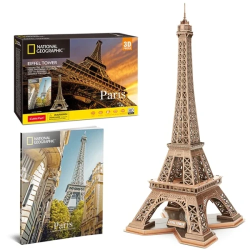 Puzzle 3D Cubic Fun Eiffel Tower, 80 elemente cumpăra în Chișinau