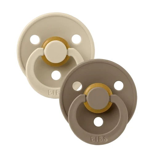 Круглые латексные соски Bibs Colour Vanilla & Dark Oak (18-36 мес.), 2 шт. купить в Кишиневе