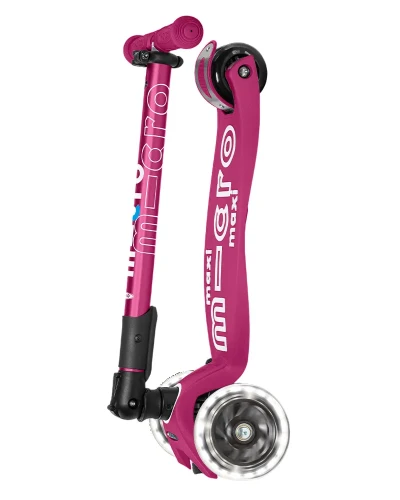 Trotinetă Micro Maxi Deluxe Foldable LED Berry Red cumpăra în Chișinau