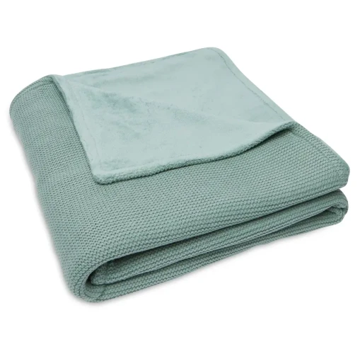 Păturică Jollein Basic Knit Forest Green/Fleece, 100x150 cm cumpăra în Chișinau