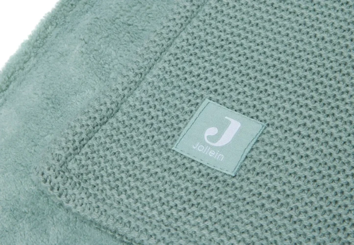 Păturică Jollein Basic Knit Forest Green/Fleece, 100x150 cm cumpăra în Chișinau
