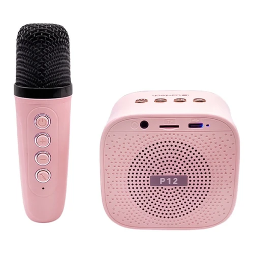 Boxă karaoke Essa Toys DN12052 cu 2 microfoane și iluminare LED, roz cumpăra în Chișinau