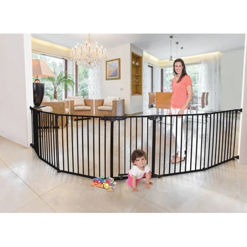 Poartă de siguranță-țarc DreamBaby Royale Converta 3 în 1 G2003BB, 6 panouri, 3,8 m, neagră cumpăra în Chișinau