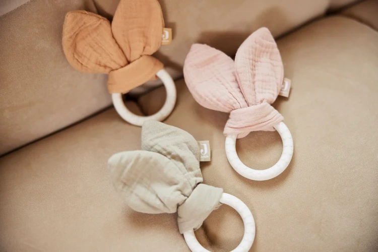 Прорезыватель Jollein Bunny Ears Wild Rose купить в Кишиневе