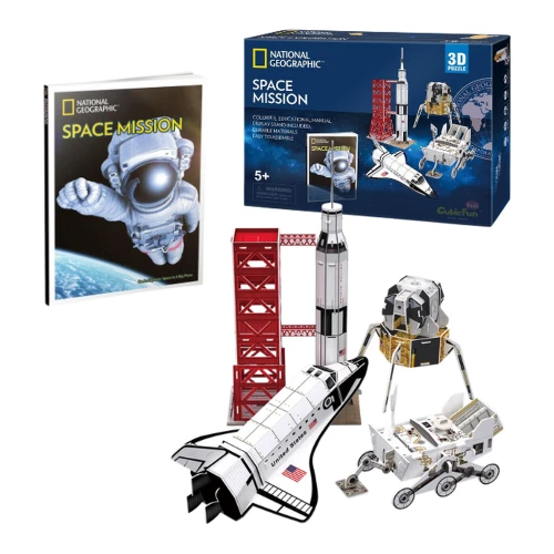 Puzzle 3D Cubic Fun National Geographic Misiune spațială, 80 elemente cumpăra în Chișinau