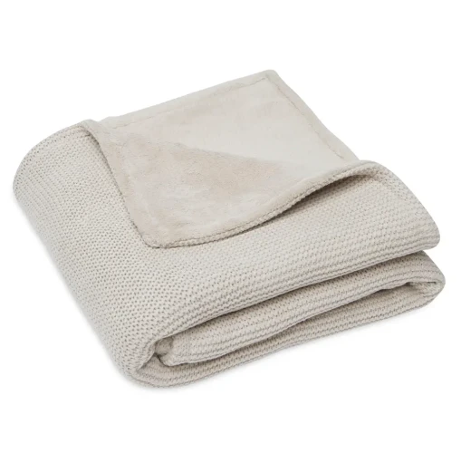 Пледик Jollein Basic Knit Nougat/Fleece, 75x100 см купить в Кишиневе