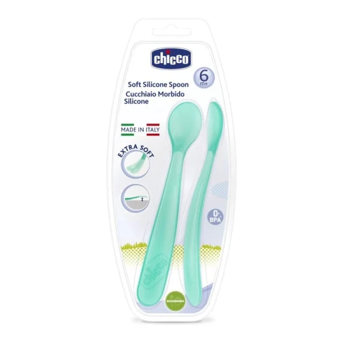 Linguriță din silicon Chicco Blue 2 buc. cumpăra în Chișinau