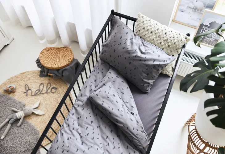 Простыня на резинке Jollein Jersey Storm Grey, 120x60 см купить в Кишиневе