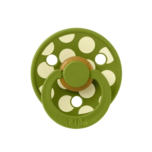 Пустышка круглая латексная Bibs Polka Wasabi/Luna, 0-6 мес. купить в Кишиневе