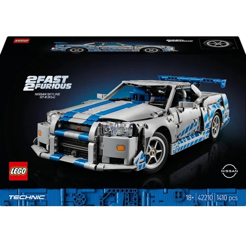 Set construcție Lego Technic 2 Fast 2 Furious Nissan Skyline Gt-R (R34), 1410 elemente cumpăra în Chișinau