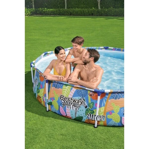 Piscină cu cadru metalic Bestway Steel Pro 305x66 cm, 4062 litri, model cu animale cumpăra în Chișinau