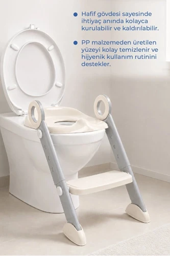 Colac pentru WC copii cu treaptă BabyJem Sand Beige, 24 luni+ cumpăra în Chișinau