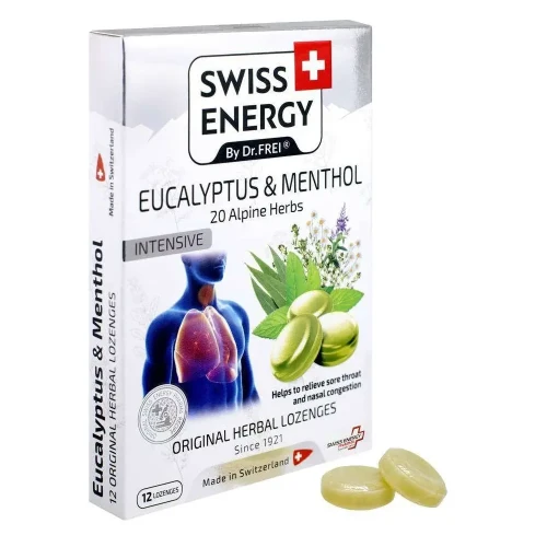 Леденцы Swiss Energy 20 трав Эвкалипт и Ментол, 30 г купить в Кишиневе